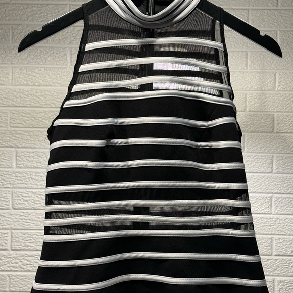JS Collections Tops - JS Collections Black and White Cut Out Tank Top